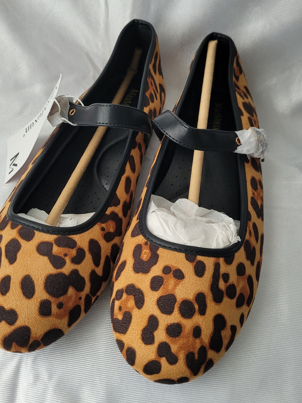 MaxMuxun Women Leopard Print Flat Size 11